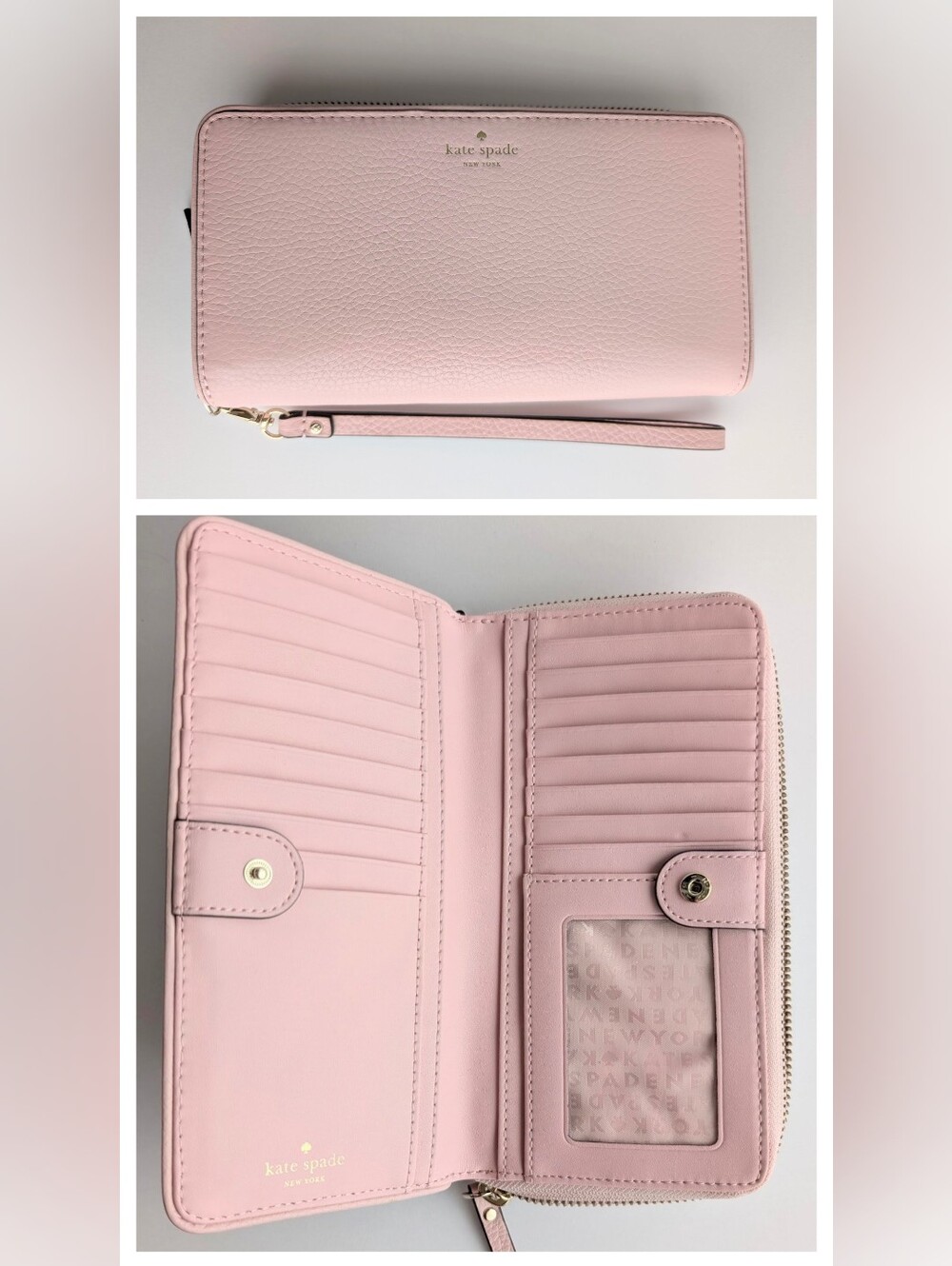 Kate Spade Brigitta Mulberry Street Zip Around Wallet Pink Pebbled Leather |NWOT